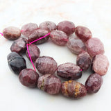 Polished Faceted Red Strawberry Stone Top Quartz Druzy Irregular Quartz Nugget