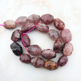 Polished Faceted Red Strawberry Stone Top Quartz Druzy Irregular Quartz Nugget