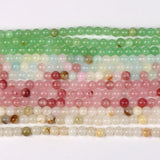 Polished Jades Stone Beads Round Loose Bead 4/6/8/10mm for Jewelry Making