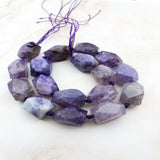 Polyhedron Purple Dragon Veins Agates Stone Beads