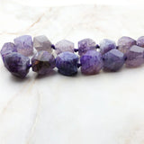 Polyhedron Purple Dragon Veins Agates Stone Beads