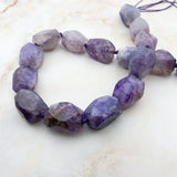 Polyhedron Purple Dragon Veins Agates Stone Beads