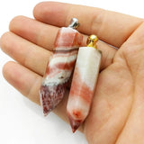 Pork Stone Perfume Bottle Pendant Essential Oil Diffuser Necklace Jewelry