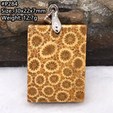 Natural Precious Coral Chrysanthemum Royal Pendant Crystal Jewelry