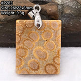 Natural Precious Coral Chrysanthemum Royal Pendant Crystal Jewelry