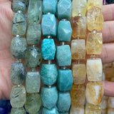 Prehnite Amazonite Citrine Stone Beads 15'' DIY Loose Beads for Jewelry Making