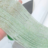 Natural Prehnite Faceted Rondelle Beads 3x4mm