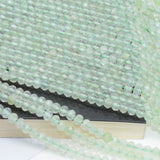 Natural Prehnite Faceted Rondelle Beads 3x4mm