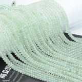 Natural Prehnite Faceted Rondelle Beads 3x4mm