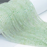 Natural Prehnite Faceted Rondelle Beads 3x4mm