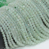 Natural Prehnite Faceted Round Beads 4.2mm