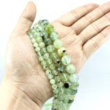 Natural Prehnite Round 6 8 10MM Loose Beads 15Inch for Jewelry Making DIY