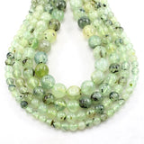 Natural Prehnite Round 6 8 10MM Loose Beads 15Inch for Jewelry Making DIY