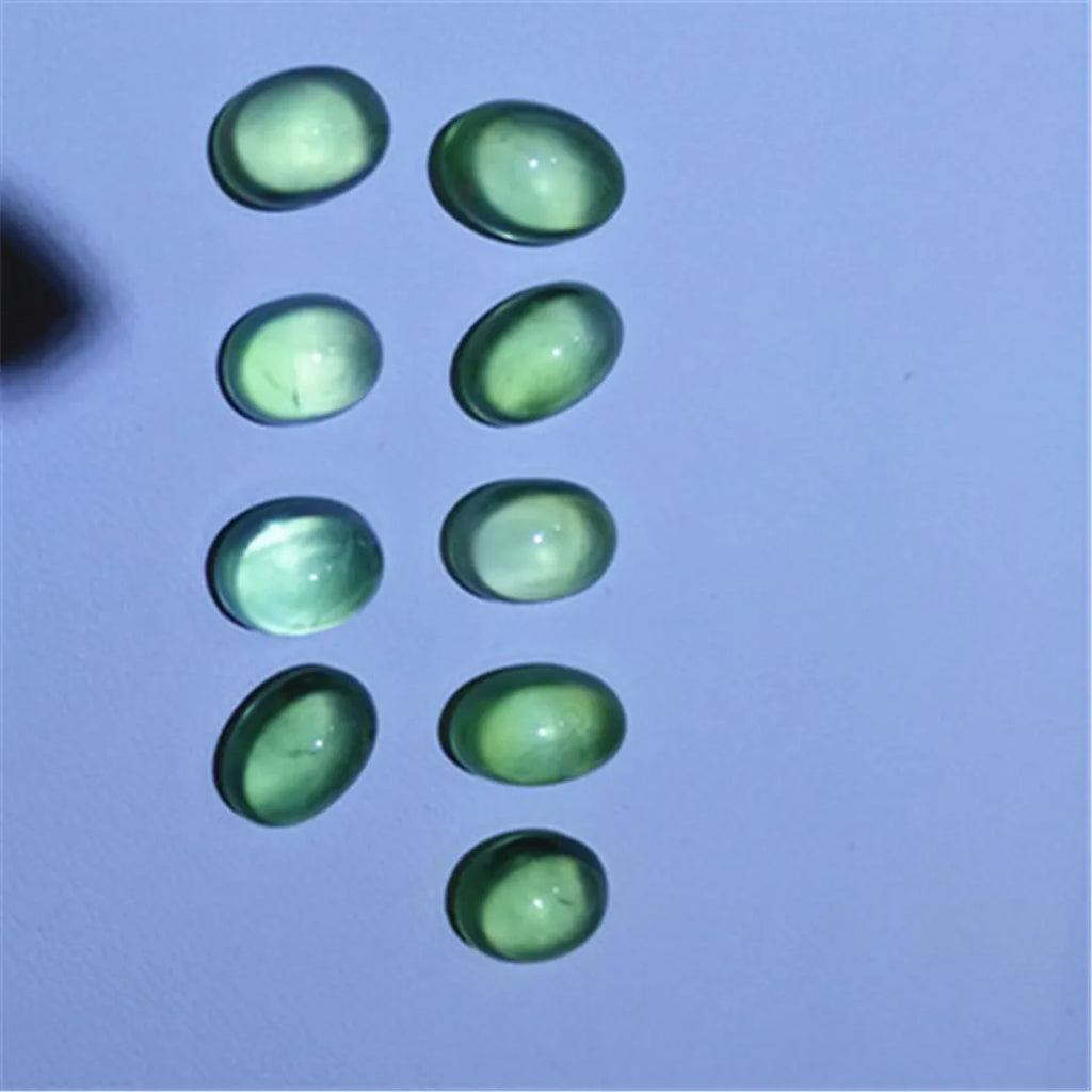 Natural Prehnite Smooth Oval Drop Gemstone Valet Inlay