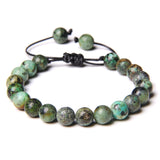 Green Prehnite Stone Bracelet Agat Stone Braided Reiki Jewelry