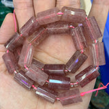 Prehnite Strawberry Quartz Tourmaline Stone Beads for Jewelry Making 15''