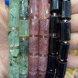 Prehnite Strawberry Quartz Tourmaline Stone Beads for Jewelry Making 15''