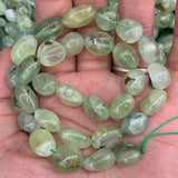 Green Prehnites Stone Beads 15'' DIY Loose Beads for Jewelry Making