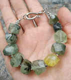 Natural Prehnites Stone Beads Bracelet