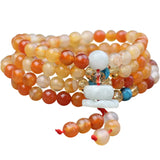 Natural Agate Bracelet 108 Beads Women