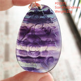 Purple Fluorite Quartz Round Pendant Necklace
