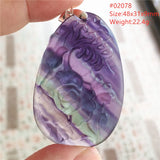 Purple Fluorite Quartz Round Pendant Necklace