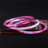 Natural Purple Agate Chalcedony Bracelet for Women