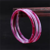 Natural Purple Agate Chalcedony Bracelet for Women