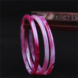 Natural Purple Agate Chalcedony Bracelet for Women