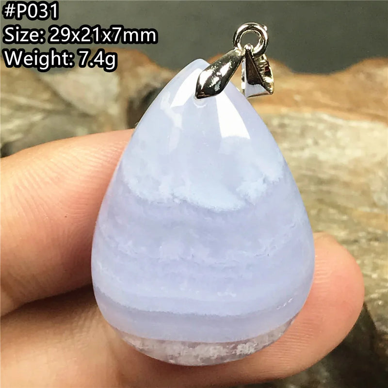 Purple Agate Crystal Pendant Healing Luck Stone