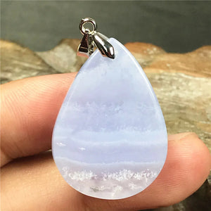 Purple Agate Crystal Pendant Healing Luck Stone