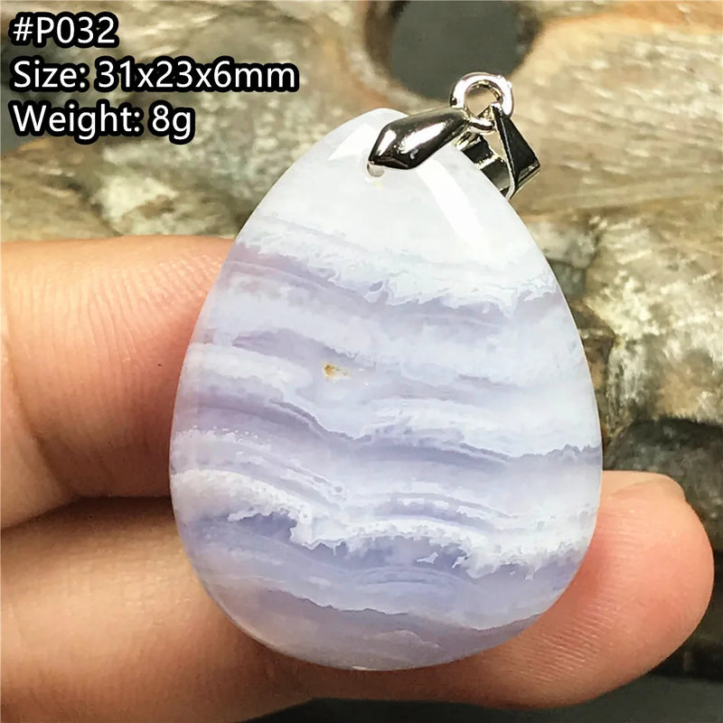 Purple Agate Crystal Pendant Healing Stone 31x23x6mm