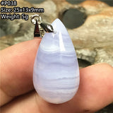 Purple Agate Pendant Luck Healing Crystal Gift Stone Silver 25x13x9mm