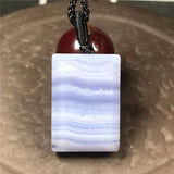 Natural Purple Agate Pendant Healing Gift Stone