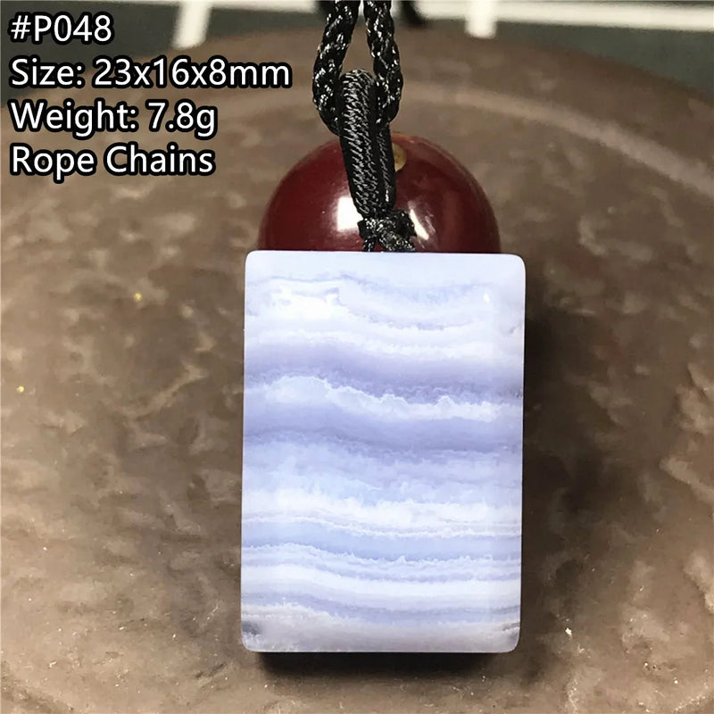 Natural Purple Agate Pendant Healing Gift Stone