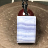 Natural Purple Agate Pendant Healing Gift Stone