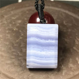 Natural Purple Agate Pendant Healing Gift Stone