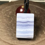 Natural Purple Agate Pendant Healing Gift Stone