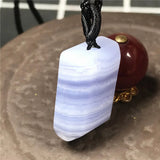 Natural Purple Agate Pendant Healing Gift Stone