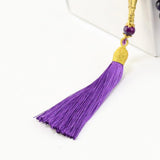 Natural Purple Agate Tasbih Muslim Stone Jewelry Bracelet Masbaha Gift