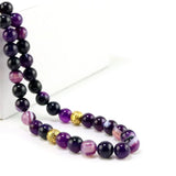 Natural Purple Agate Tasbih Muslim Stone Jewelry Bracelet Masbaha Gift