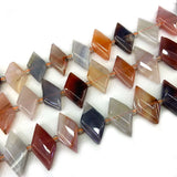 Purple Agate Yanyuan Agate Amazonite Stone Beads 15'' DIY Loose Beads