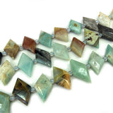 Purple Agate Yanyuan Agate Amazonite Stone Beads 15'' DIY Loose Beads