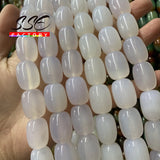Purple Agates Drum Barrel Spacer Beads 10x14mm 13x18mm 15 Inches