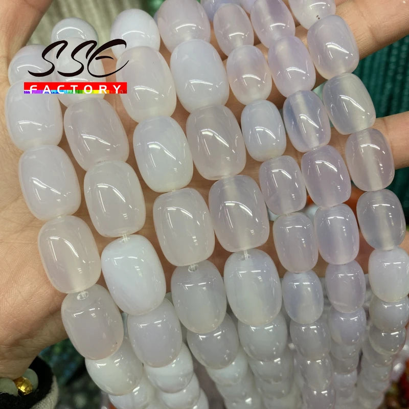 Purple Agates Drum Barrel Spacer Beads 10x14mm 13x18mm 15 Inches