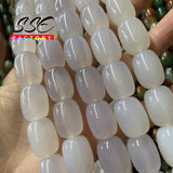 Purple Agates Drum Barrel Spacer Beads 10x14mm 13x18mm 15 Inches