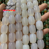 Purple Agates Drum Barrel Spacer Beads 10x14mm 13x18mm 15 Inches