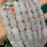 Purple Agates Drum Barrel Spacer Beads 10x14mm 13x18mm 15 Inches