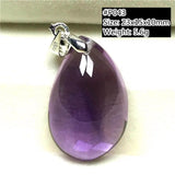 Purple Amethyst Pendant Jewelry Clear Crystal Healing Stone Beads
