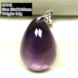 Purple Amethyst Pendant Jewelry Clear Crystal Healing Stone Beads